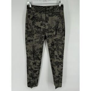 Cambio‎ Toile Safari Pants 29 Inch Waist Gray And Black Leopard